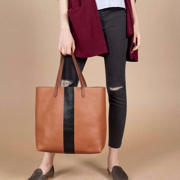 madewell // cognac striped transport bag - Picture 2 of 8