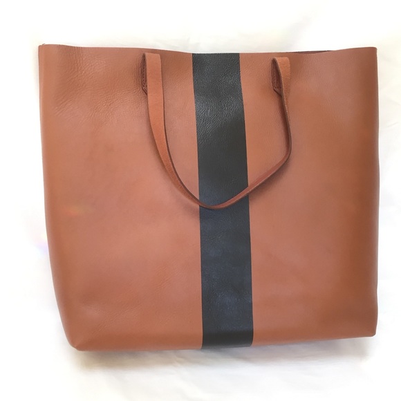 madewell // cognac striped transport bag - Picture 6 of 8