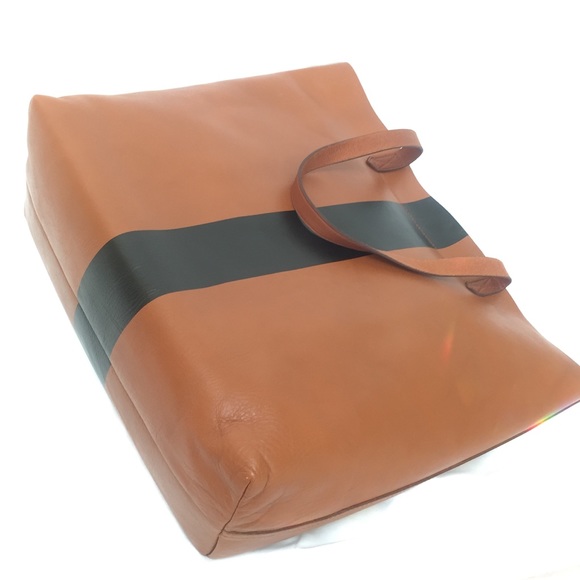 madewell // cognac striped transport bag - Picture 7 of 8