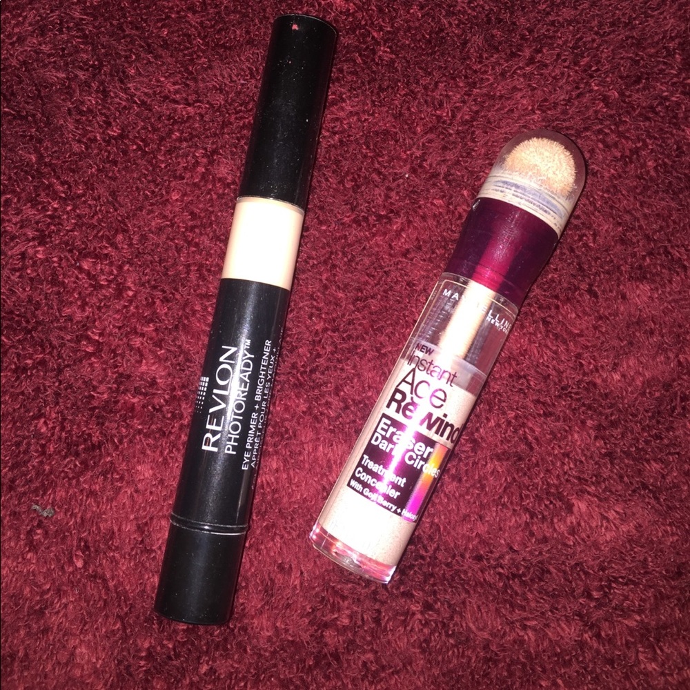 Revlon eye primer and Maybelline concealer.
