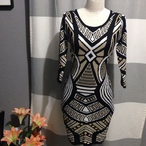 Bodycon Knitted 3/4 sleeve Dress