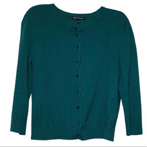 Dark Green Button Down Cardigan