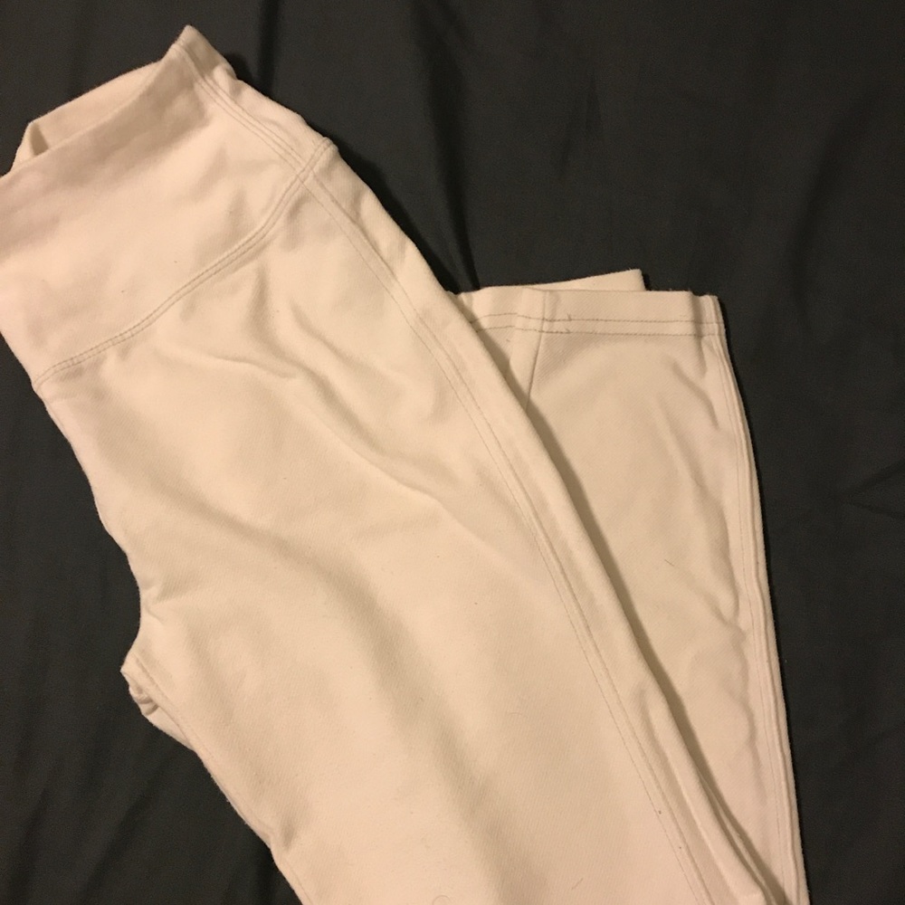 White yoga pants