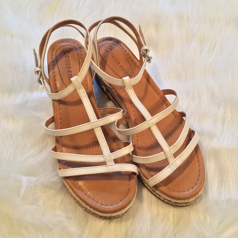 Corso Como White Sandal Wedges