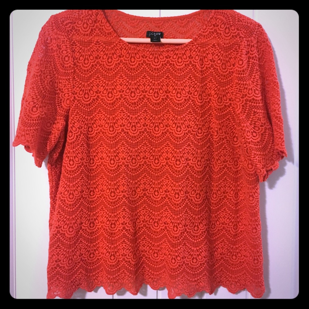J.Crew Orange Laced top
