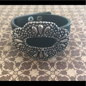 Leather cuff bracelet