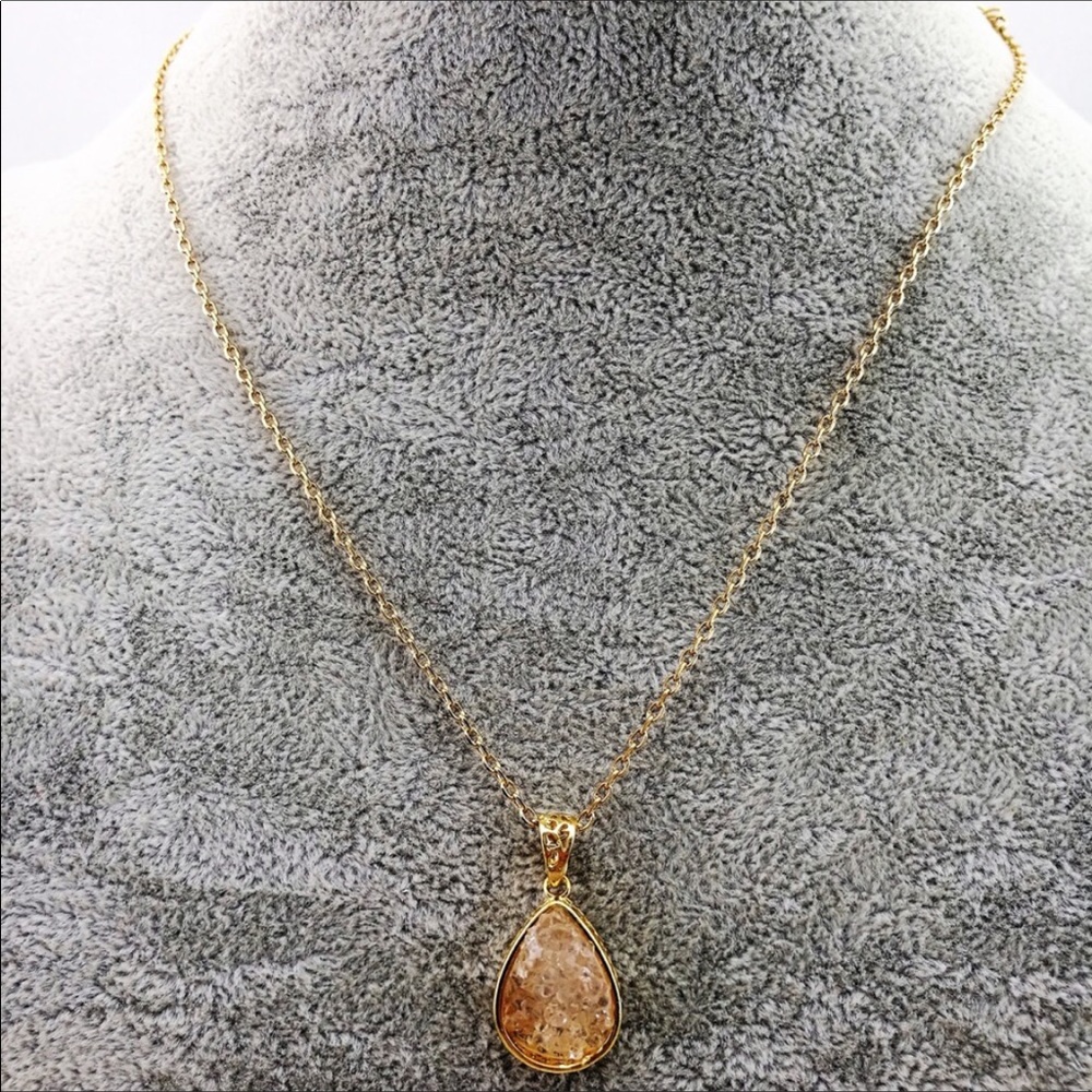 White Druzy Necklace