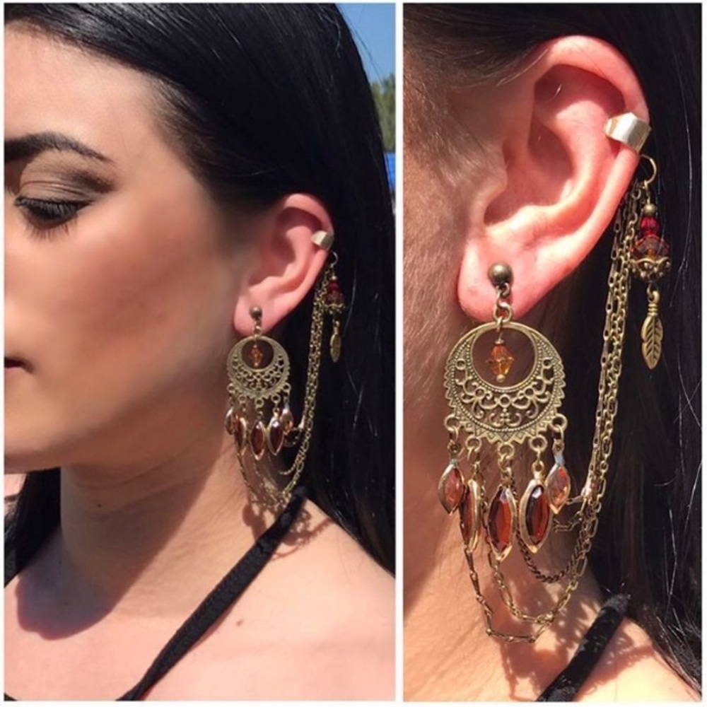 Lobe & cuff earrings