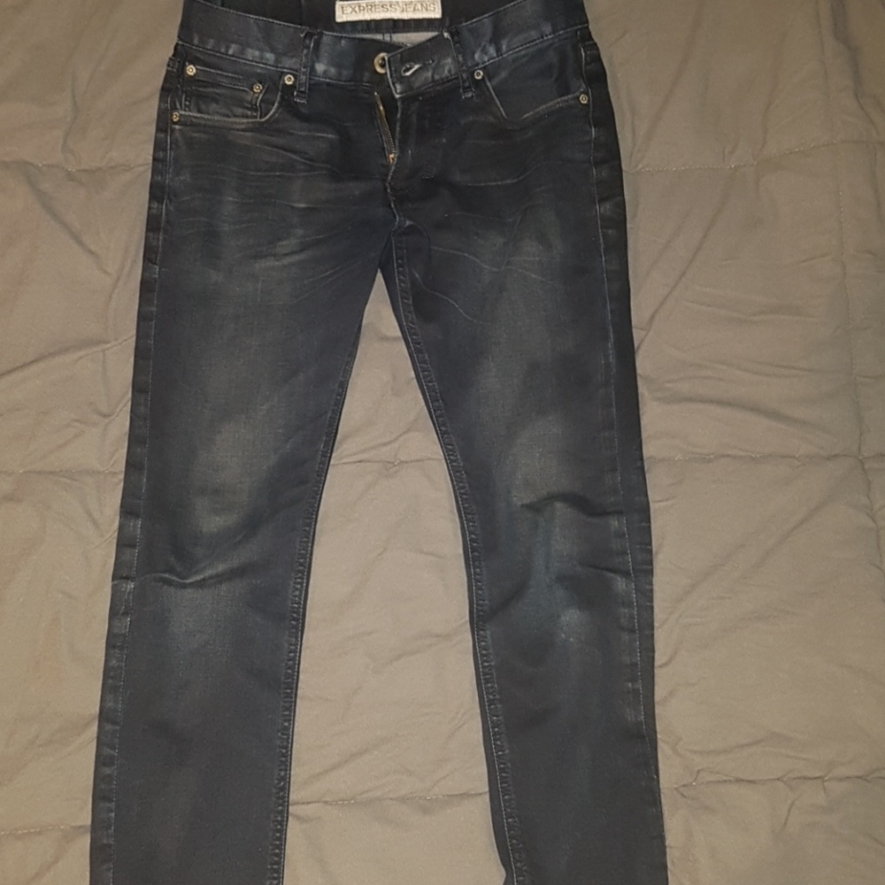 gently worn express 28×30 black jeans