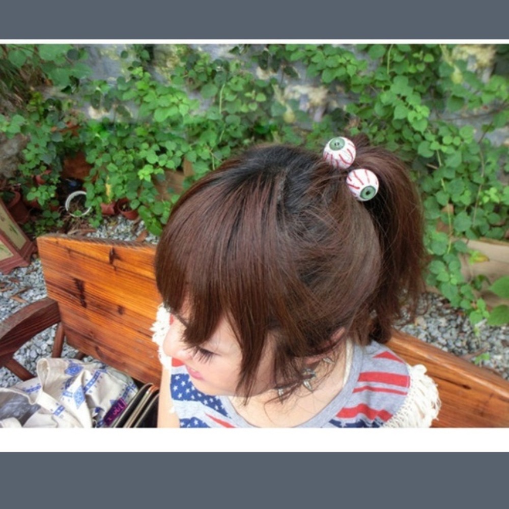 👻Awesome Eyeballs hair tie in blue or green eyes! 👀 - Picture 6 of 8