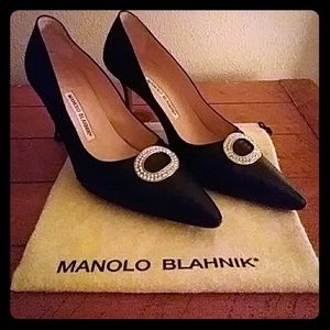 Manolo Blahnik Satin BB Heels