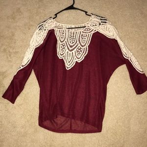 Red lace top