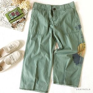 AEO Wide Leg Beach Capri w Sunset Print