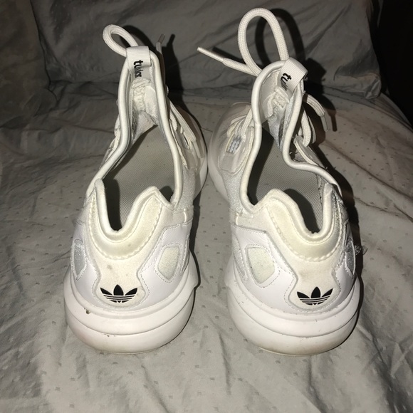 White adidas tubular men's 9.5 - Picture 4 of 8