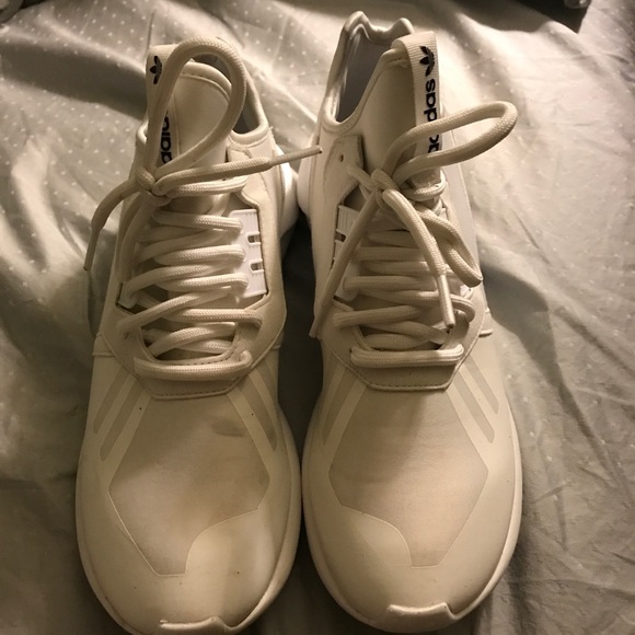 White adidas tubular men's 9.5 - Picture 7 of 8