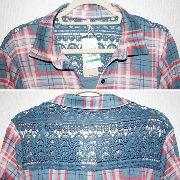 3-PIECE Crochet Back Plaid Dress, Belt & Slip NWT - Picture 6 of 8