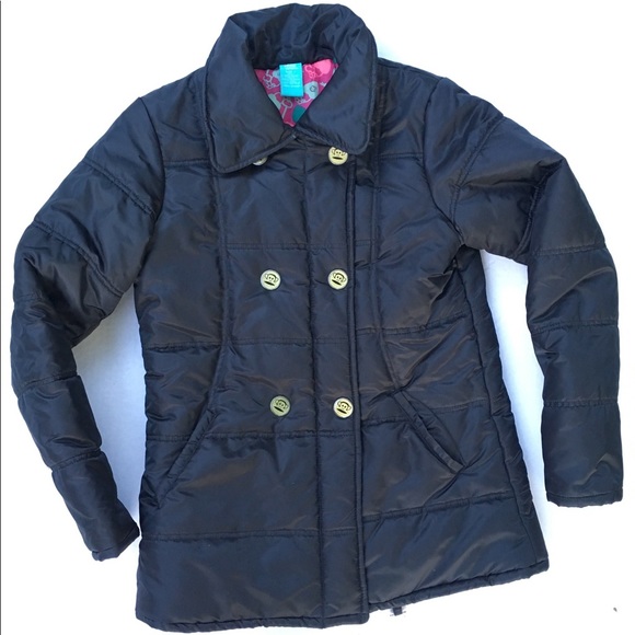 Paul Frank Black Puffer Jacket Girls' large - Picture 2 of 8