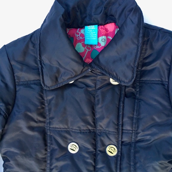 Paul Frank Black Puffer Jacket Girls' large - Picture 3 of 8