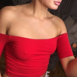 Red Crop Top ~ American Apparel ❤️