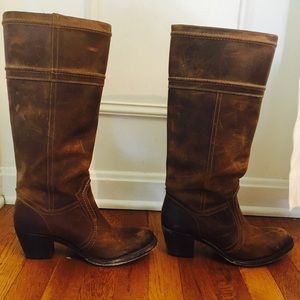Frye Jane Campus Boots.  Distressed look