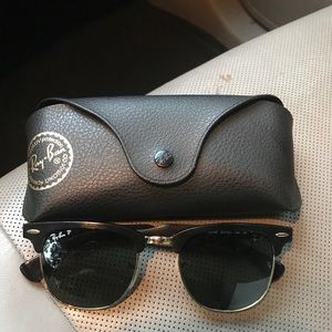Ray Ban Clubmaster Aluminum Polarized