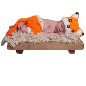🦊 Fox knit baby costume - never worn