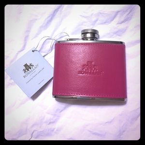 Rowallan Pink Leather Flask NWT