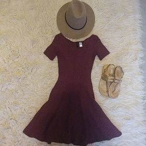 Maroon skater dress size 2