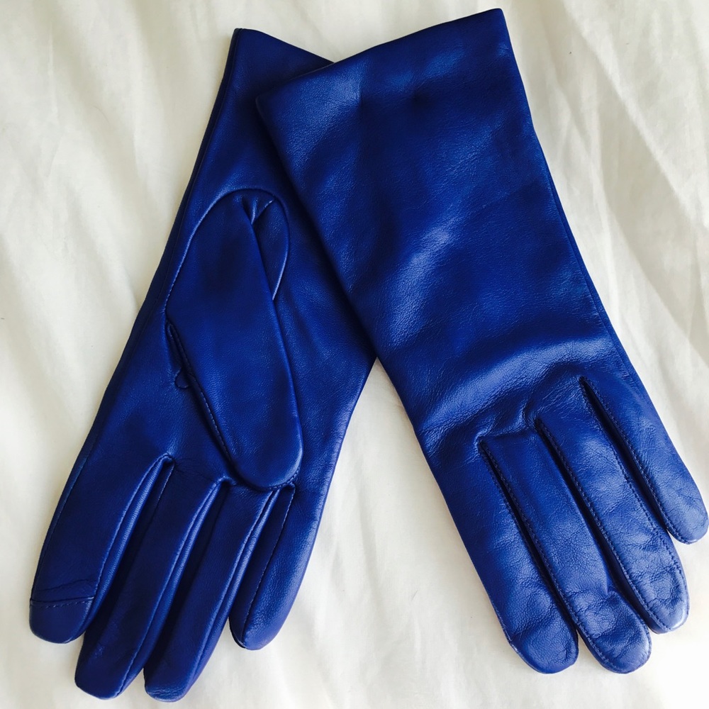 Cobalt/Royal Blue Leather Gloves