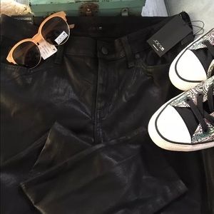 Joe's Jeans Denim Black Wet Look Skinny Sz 29