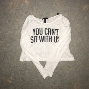 YOU CANT SIT WITH US MEAN GIRLS LONGSLEEVE CROPTOP
