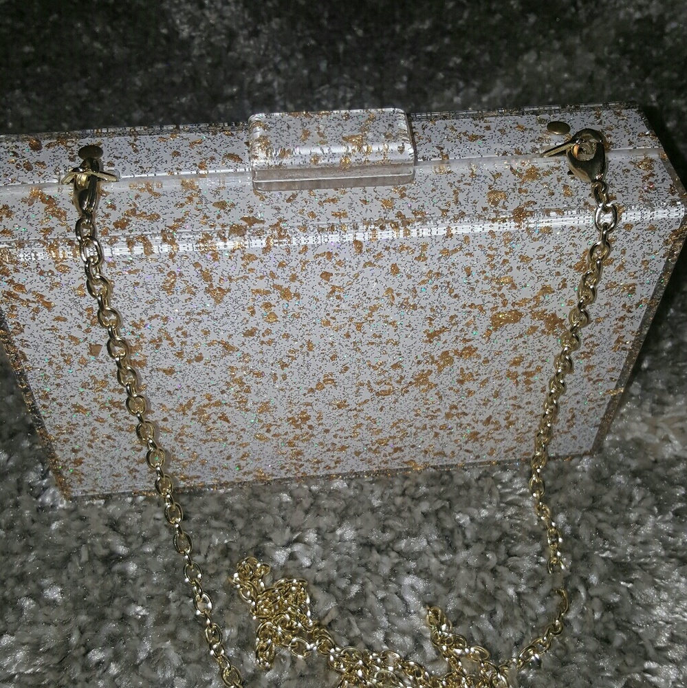 Hard lucite like purse