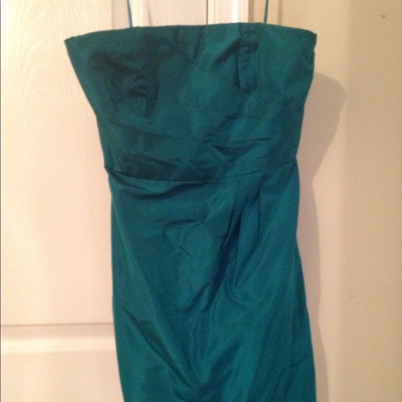 J. Crew Strapless Dress Size 0 Silk Taffeta - Picture 2 of 5