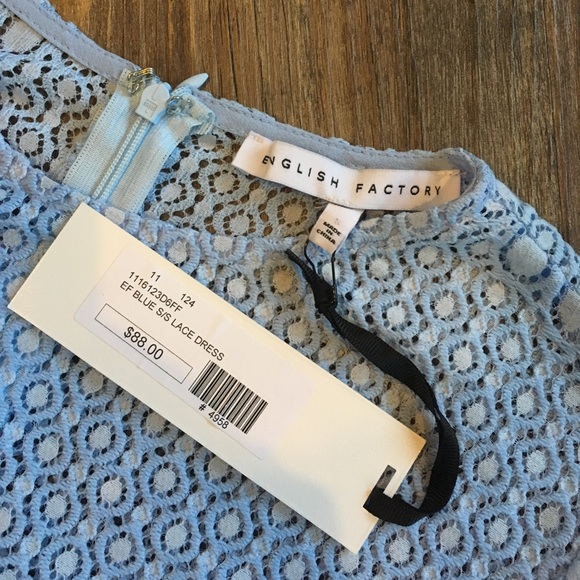 Carolina Blue Lace Dress | English Factory | Sz S - Picture 6 of 6