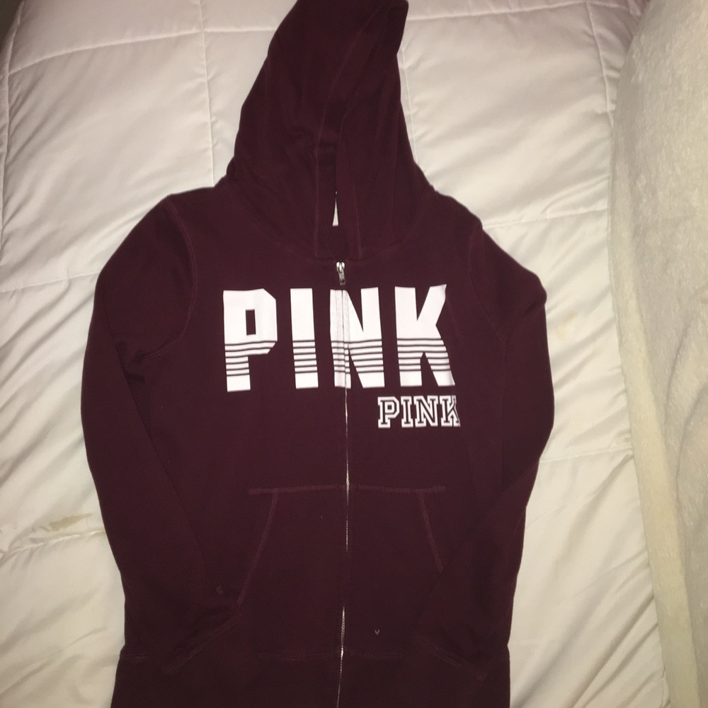 VS PINK ZIP UP HOODIE