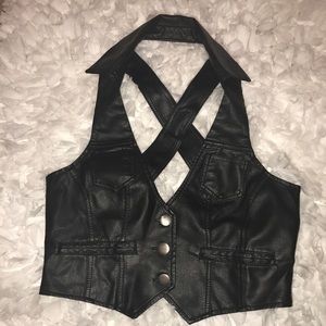 Faux Leather Vest