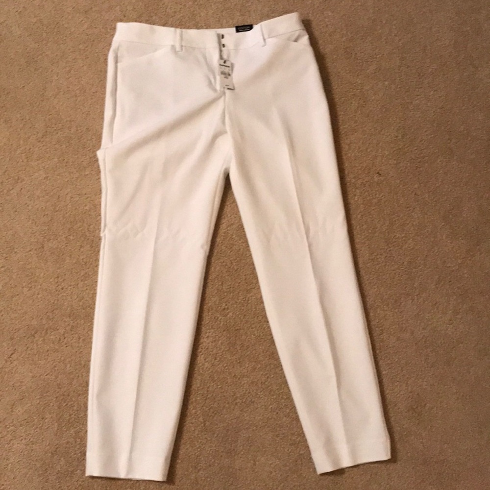Express white crop pants