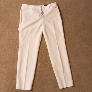 Express white crop pants