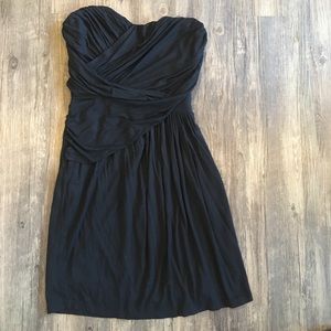 Flowy Black Strapless Dress | Express | Sz M