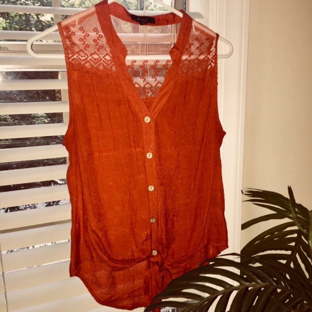 🔥🍊 sleeveless tie front crop top 🍊🔥