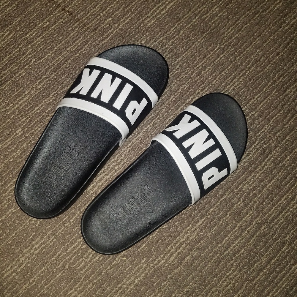 Pink slide ons