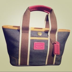Coach Hampton Blue Denim small handbag NWOT