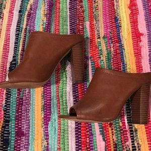 Brown block mules!