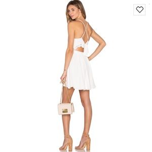 [Lovers + Friends] White Mini Dress Tie Back