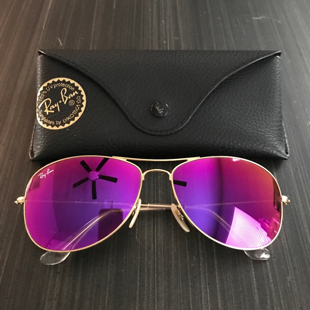 Ray•Ban woman's pink and gold sunglasses