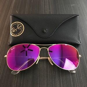 Ray•Ban woman's pink and gold sunglasses