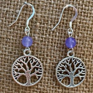 Tree of Life Quartz Earrings