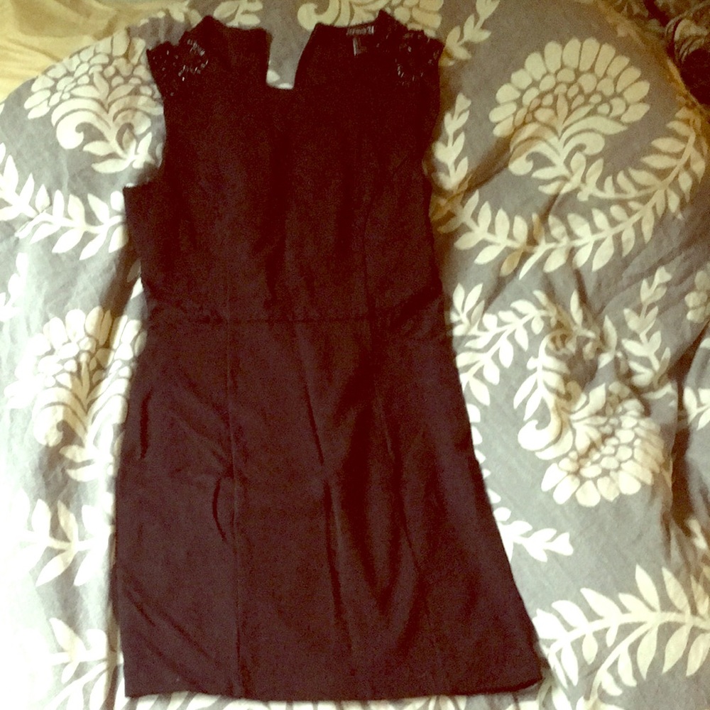 LBD wth sequined shoulder and mesh cut out