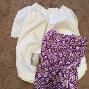 Purple print maxi skirt