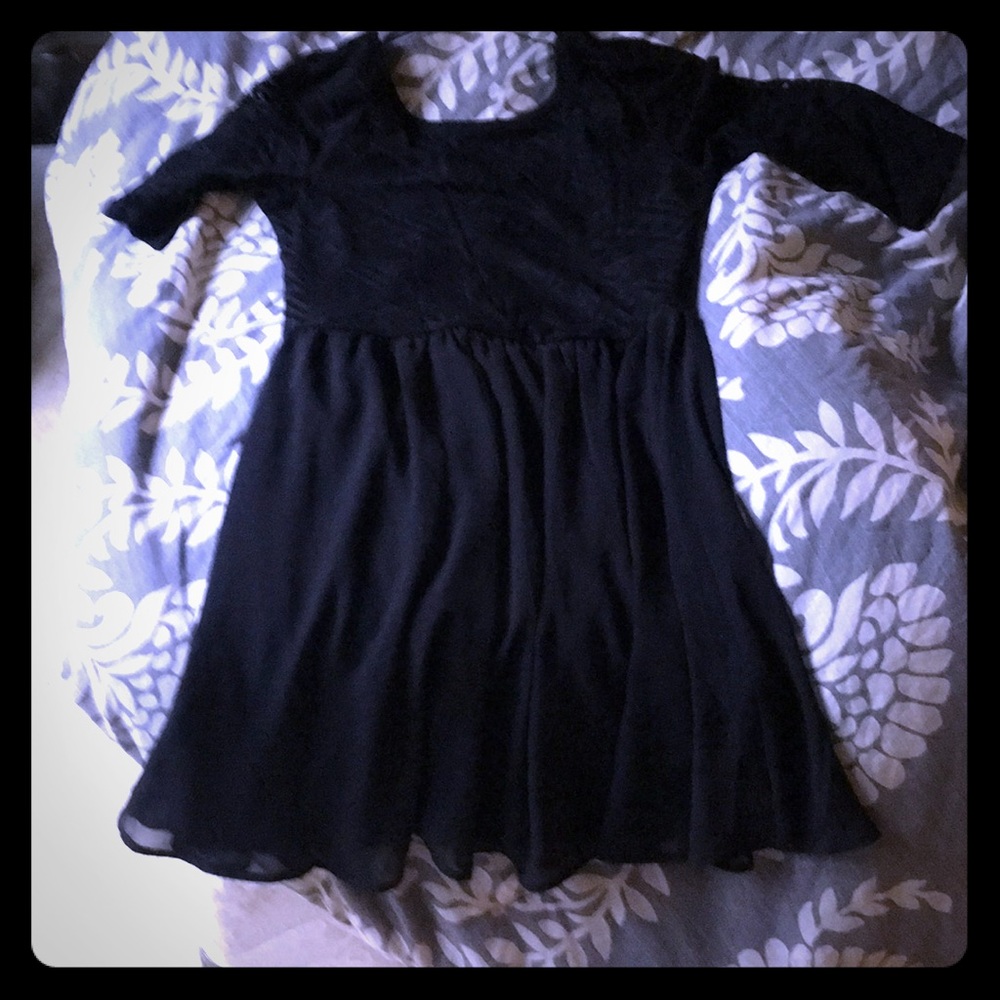 Scoop neck fit and flare dress